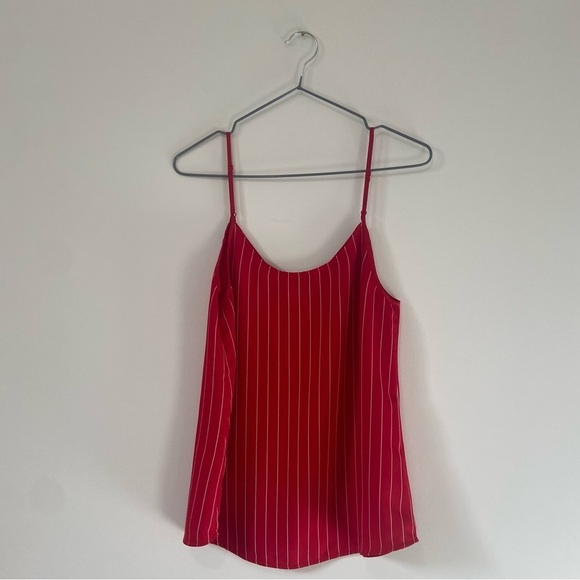 Babaton | Aritzia Red/White Pinstripe Flowy Tank Top Size XS - Picture 7 of 7